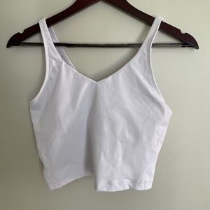 White Crop Workout Top
